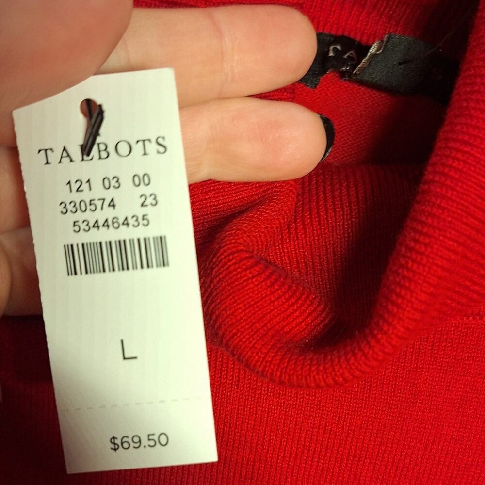 Talbots NEW lot of 2 modal blend stretch turtle neck fitted sweaters bundle pink - Picture 4 of 6
